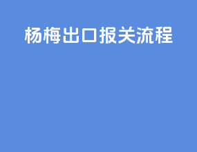 杨梅出口报关流程