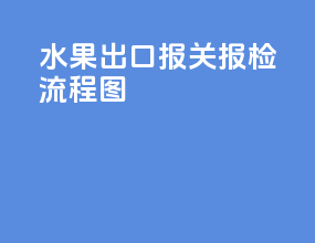 水果出口报关报检流程图