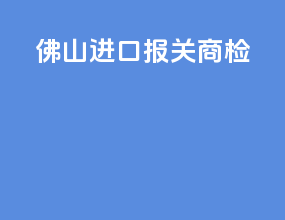 佛山进口报关商检