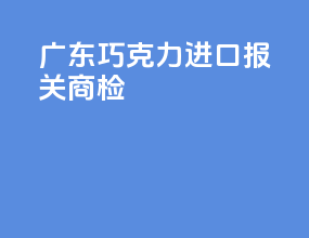 广东巧克力进口报关商检