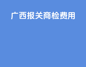广西报关商检费用