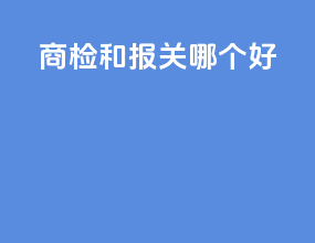 商检和报关哪个好