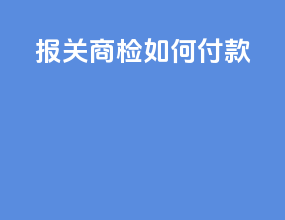 报关商检如何付款