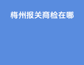 梅州报关商检在哪