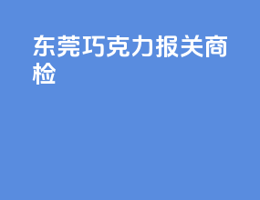 东莞巧克力报关商检