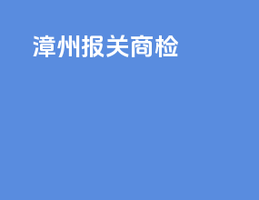 漳州报关商检