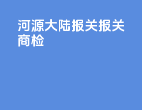 河源大陆报关报关商检