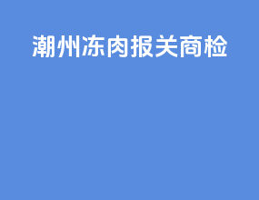 潮州冻肉报关商检