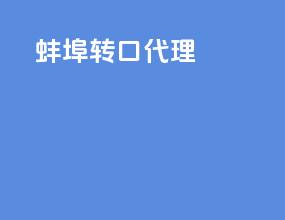 蚌埠转口代理