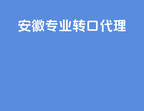 安徽专业转口代理