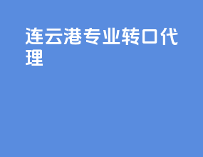 连云港专业转口代理