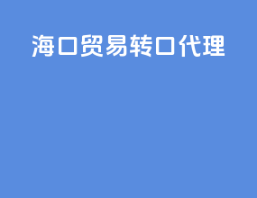 海口贸易转口代理