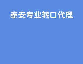 泰安专业转口代理