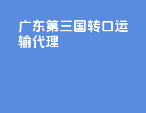 广东第三国转口运输代理