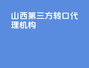 山西第三方转口代理机构