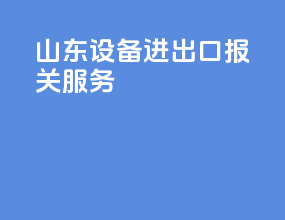 山东设备进出口报关服务