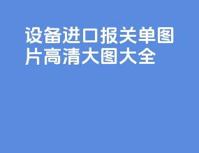 设备进口报关单图片高清大图大全