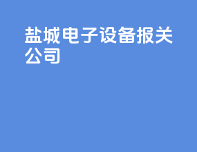 盐城电子设备报关公司