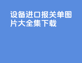 设备进口报关单图片大全集下载