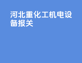 湖北重化工机电设备报关