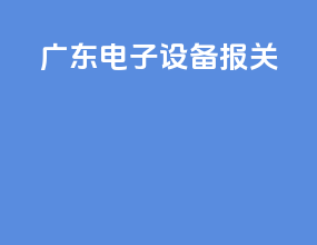 广东电子设备报关