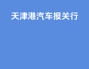 天津港 汽车报关行
