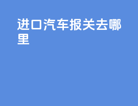 进口汽车报关去哪里