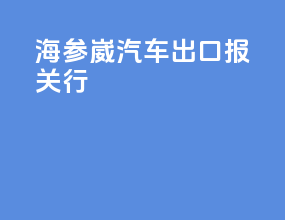 海参崴汽车出口报关行