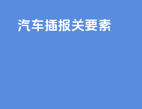 汽车插报关要素