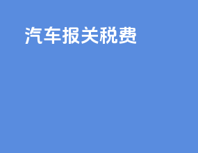 汽车报关税费