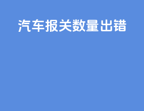 汽车报关数量出错