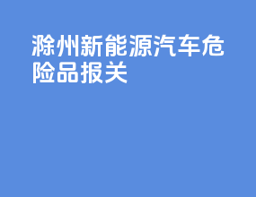 滁州新能源汽车危险品报关