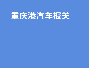 重庆港汽车报关