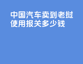中国汽车卖到老挝使用报关多少钱