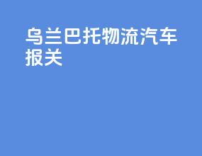 乌兰巴托物流汽车报关
