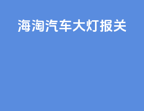海淘汽车大灯报关
