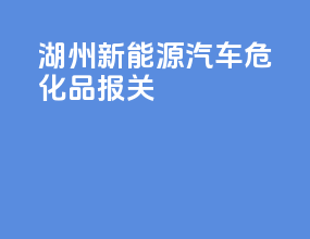 湖州新能源汽车危化品报关