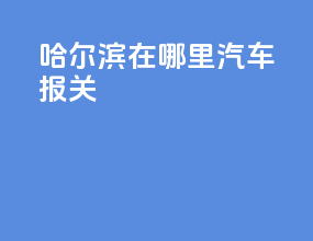 哈尔滨在哪里汽车报关