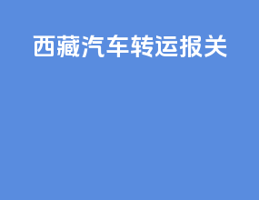 西藏汽车转运报关
