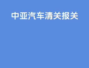 中亚汽车清关报关
