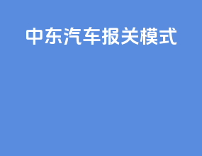 中东汽车报关模式