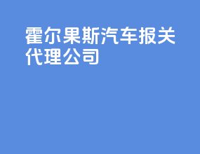 霍尔果斯汽车报关代理公司