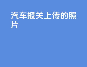 汽车报关上传的照片