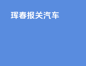 珲春报关汽车