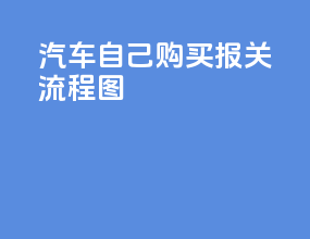 汽车自己购买报关流程图