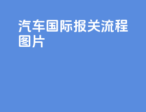汽车国际报关流程图片
