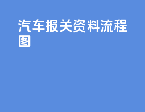 汽车报关资料流程图