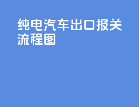 纯电汽车出口报关流程图