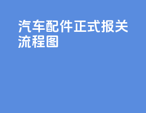 汽车配件正式报关流程图