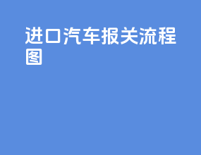 进口汽车报关流程图
